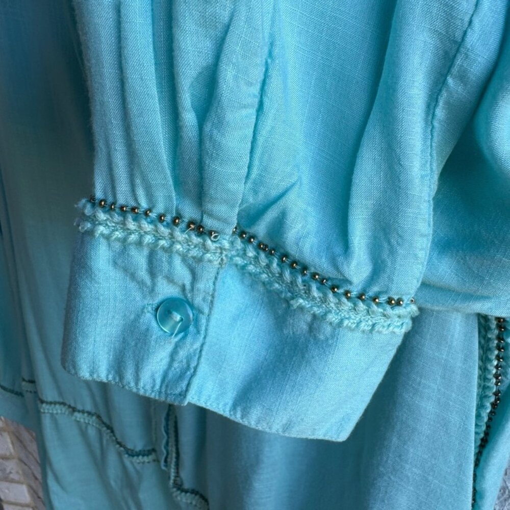 Soft Surroundings Long Sleeve 1/2 Button Collared Blouse / Cami Women's Size M. - Picture 8 of 10